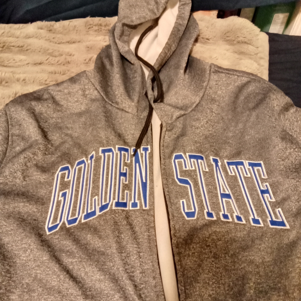Golden State Gray Zip Up Sweater